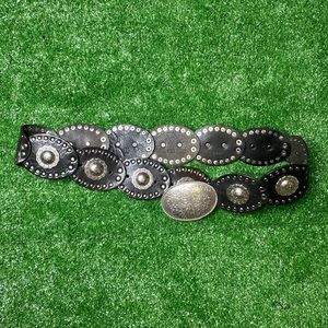 Fossil Boho Western Concho Genuine Leather Medallion Belt